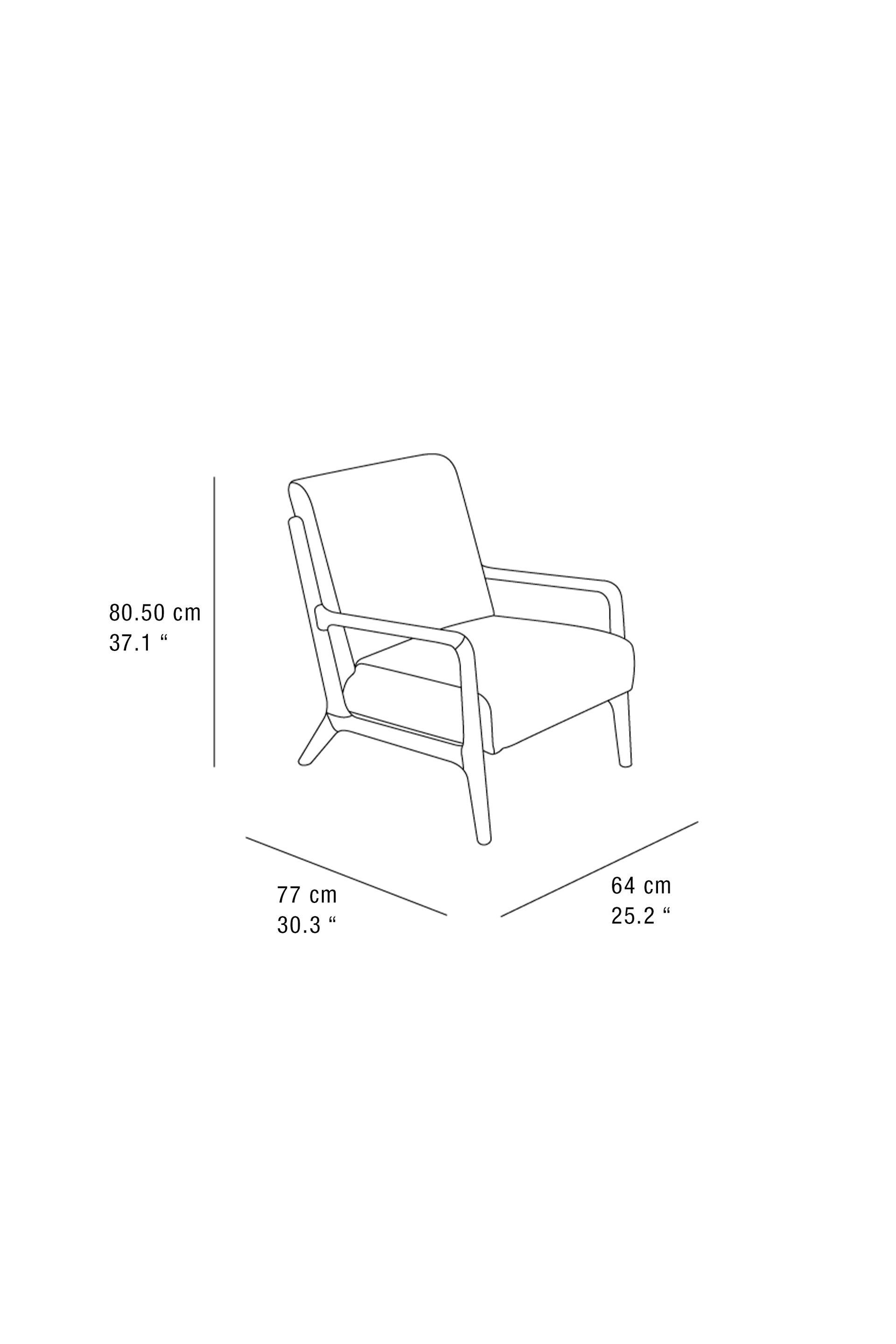 ASH WOOD LINEN ACCENT CHAIR